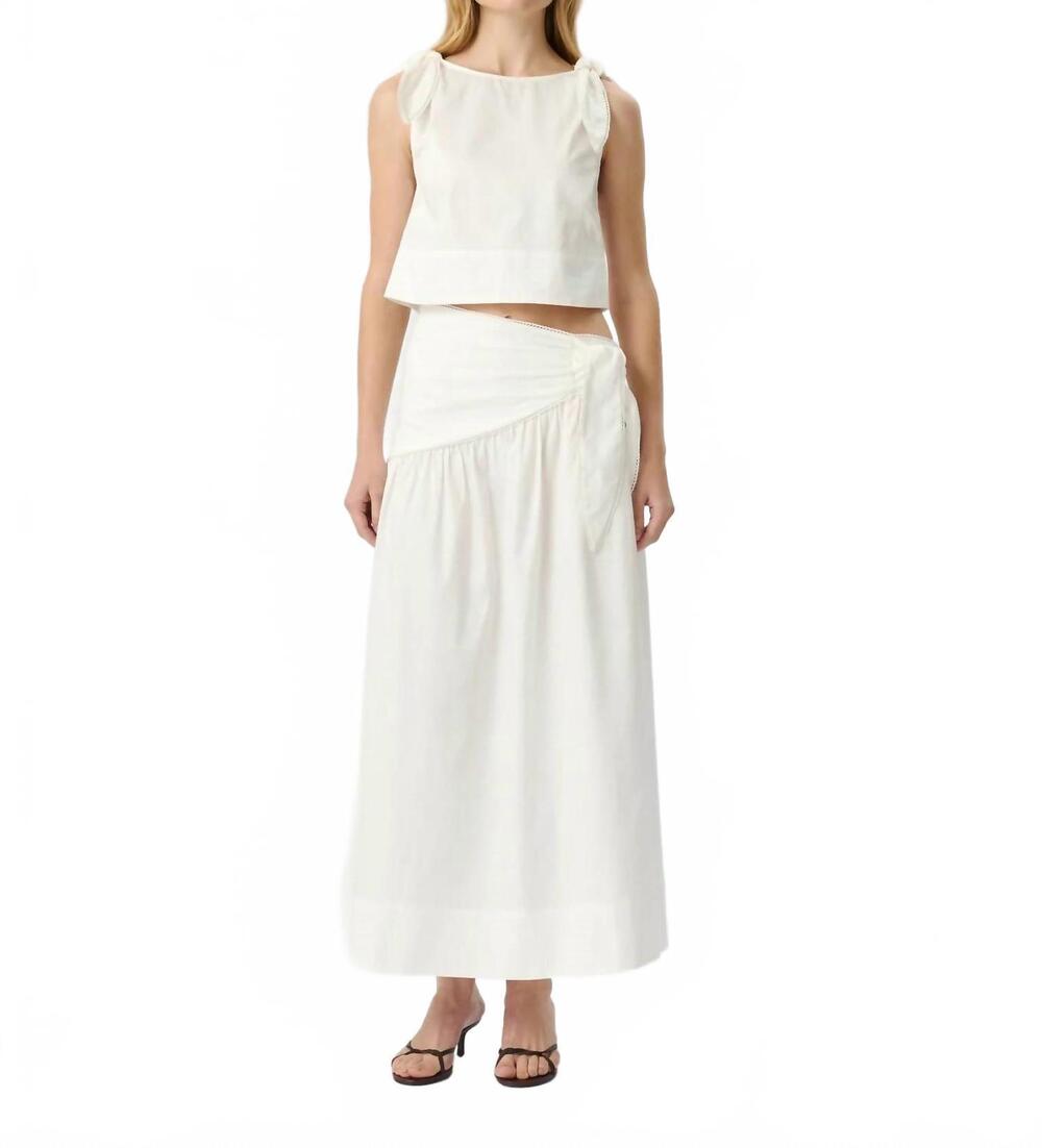 NEW ROAME dixie tie skirt in white